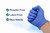 Cuff First™ Blue Nitrile Exam Gloves – Powder-Free, Latex-Free Disposable Gloves – Case of 2000 (16 Resealable Poly Bags)