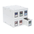 BCW 6-Drawer Card Catalog – White Trading Card Storage Cabinet