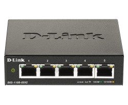 D-Link DGS-1100-05V2 commutateur réseau Géré L2 Gigabit Ethernet (10/100/1000) Noir