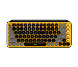 Logitech Pop Keys clavier RF sans fil + Bluetooth Noir, Gris, Jaune