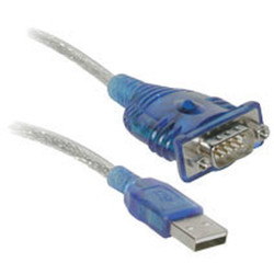 26886 C2G Port Authority USB Serial DB9 Adapter Cable 18" câble Série Bleu 0,46 m USB Type-A DB-9