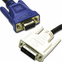 26954 C2G 2m DVI-A Male to HD15 VGA Male Analog Video Cable VGA (D-Sub) Noir