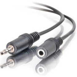 40409 C2G 25ft 3.5mm Stereo Audio Extension Cable M/F câble audio 7,5 m 3,5mm Noir