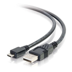 C2G 0,9 m Câble USB 2.0 A vers Micro-B mâle vers mâle - Noir