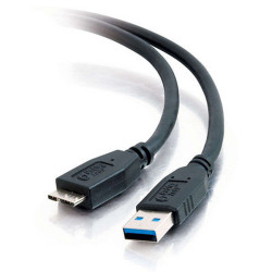 54176 C2G 1m USB 3.0 A Male to Micro B Male Cable câble USB USB A Micro-USB B Noir