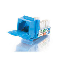 C2G 90° Cat5E RJ45 UTP Keystone Jack - Blue