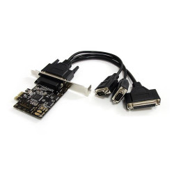 PEX2S1P553B StarTech.com Carte combo série/parallèle PCI Express 2S1P avec câble de dérivation