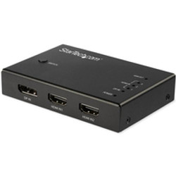 StarTech.com Switch commutateur HDMI 4K 60 Hz à 4 entrées - 3x HDMI 1x DisplayPort