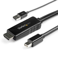 StarTech.com HD2DPMM10 câble vidéo et adaptateur 3 m HDMI Type A (Standard) Mini DisplayPort Noir