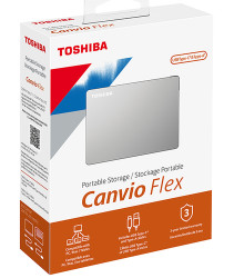 HDTX110XSCAA Toshiba Canvio Flex disque dur externe 1000 Go Argent