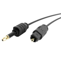 StarTech.com 6 ft Thin Toslink to Miniplug Digital Audio Cable câble audio 1,83 m Noir