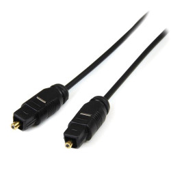 StarTech.com 10 ft Thin Toslink Digital Audio Cable câble audio 3,05 m Noir