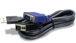 Trendnet 2.8m USB/VGA KVM câble kvm Noir 2,8 m