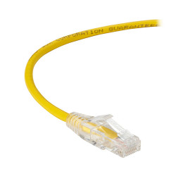 C6PC28-YL-04 Slim-Net 28-AWG CAT6 250-MHz Ethernet Patch Cable (UTP) - PVC, Snagless, Yellow,
