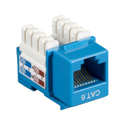 CAT6J-BL Black Box Connect CAT6 RJ-45 Keystone Jack - Unshielded, Blue