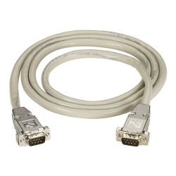 EDN12H-0050-MM DB9 Extension Cable with EMI/RFI Hoods Beige Male/Male 50-ft. 15.2-m