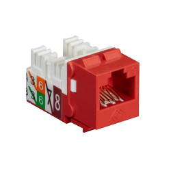 FMT637-R3 GigaTrue2 CAT6 Jack, Universal Wiring, Component Level, Single Pack, Red