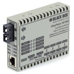 Black Box FLEXPOINT 10/100 BASETX convertisseur de support réseau Interne 100 Mbit/s Multimode Gris