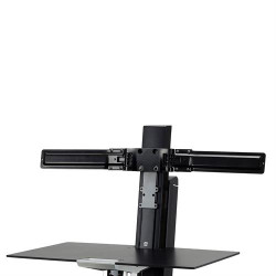 Ergotron Dual Monitor Double-Hinged Bow 63,5 cm (25") Noir