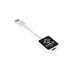 Black Box VA-HDMI-DP câble vidéo et adaptateur HDMI Type A (Standard) DisplayPort Noir, Blanc