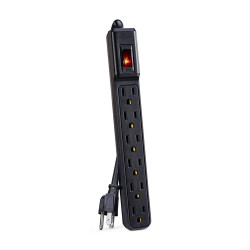 GS608B CYBERPOWER POWER STRIP 6 OUTLET 8 CORD BLK