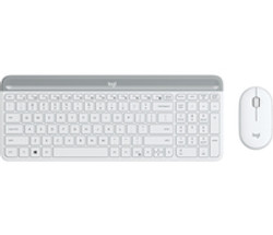 Logitech Slim Wireless Combo MK470 clavier Souris incluse RF sans fil Blanc