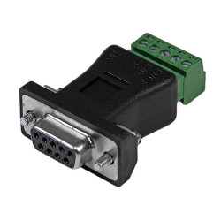 DB92422 StarTech.com RS422 RS485 Serial DB9 -> Terminal Block Adapter. Couleur du produit: Noir