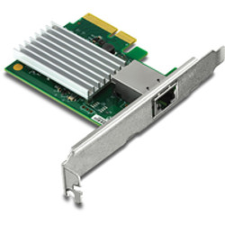 TRENDnet's 10 Gigabit PCIe Network Adapter, model TEG-10GECTX, converts a free PCI Express slot into a 10 Gigabit Ethernet port.