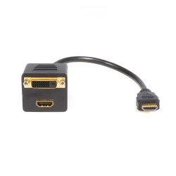 HDMISPL1DH StarTech.com HDMISPL1DH câble vidéo et adaptateur 0,3 m HDMI HDMI + DVI-D Noir