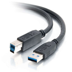 54174 C2G 2m USB 3.0 A Male to B Male Cable câble USB USB B Noir