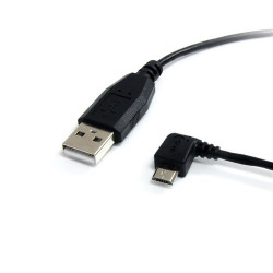 UUSBHAUB6LA StarTech.com Câble USB 2.0 A vers Micro B coudé à angle gauche de 1,8 m - M/M - Noir