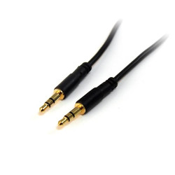 MU15MMS StarTech.com Câble slim audio stéréo de 3,5 mm (M/M) - 4,6 m - Connecteurs plaqués en or