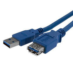 USB3SEXT1M StarTech.com Câble d'extension bleu SuperSpeed USB 3.0 A vers A 1 m - M/F