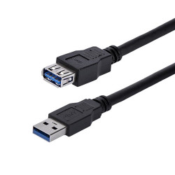 USB3SEXT1MBK StarTech.com Câble d'extension noir SuperSpeed USB 3.0 A vers A 1 m - M/F