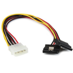 PYO2LP4LSATA StarTech.com Câble adaptateur d'alimentation interne LP4 (4 broches) - Mâle vers 2x SATA femelle - 30 cm