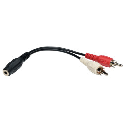 P316-06N Tripp lite p316-06n câble audio 0,15 m 2 x rca 3,5mm noir