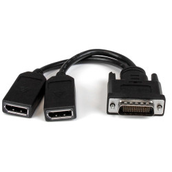 DMSDPDP1 Startech.com câble adaptateur dms-59 (lfh) vers 2x displayport de 20cm - câble en y dms 59 (m) vers double dp (f)