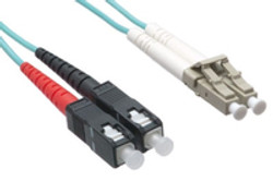 LCSC10GA-50M-AX Axiom lcsc10ga-50m-ax câble de fibre optique 2x lc 2x sc ofnr om3 couleur aqua