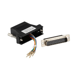 FA4525M-BK Black box fa4525m-bk changeur de genre de câble db25 rj-11, rj-45 noir