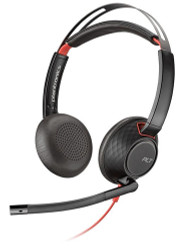 207586-01 Poly blackwire 5220 casque avec fil arceau appels/musique usb type-c noir, rouge