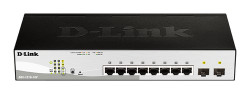 DGS-1210-10P D-link dgs-1210-10p commutateur réseau géré l2 gigabit ethernet (10/100/1000) connexion ethernet, supportant l'alimentation via ce port (poe) 1u noir
