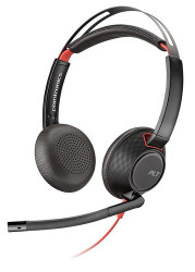 207576-01 Poly blackwire 5220 casque avec fil arceau appels/musique usb type-a noir, rouge