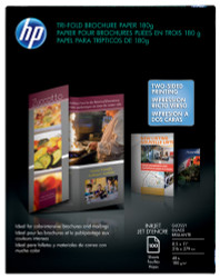4WN12A Hp professional tri-fold business paper, glossy, 48 lb, 8.5 x 11 in. (216 x 279 mm), 150 sheets papier jet d'encre letter (215.9x279.4 mm) gloss 150 feuilles blanc