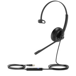 UH34MONOTEAMS Yealink uh34 mono teams casque avec fil arceau bureau/centre d'appels usb type-a noir