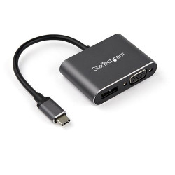 CDP2DPVGA Startech.com adaptateur multiport usb-c vers displayport ou vga - adaptateur vidéo 2-en-1 - 4k 60 hz