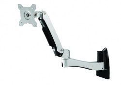 Amer AMR1AWL monitor mount / stand Black, Silver Wall