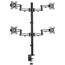 Tripp Lite DDR1327SQFC-1 Quad-Monitor Flex-Arm Desktop Clamp for 13” to 27” Displays