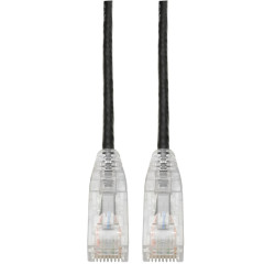 Tripp Lite N201-S03-BK Cat6 Gigabit Snagless Slim UTP Ethernet Cable (RJ45 M/M), PoE, Black, 3 ft. (0.91 m)