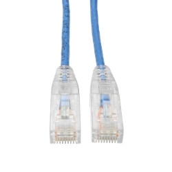 Tripp Lite N201-S15-BL Cat6 Gigabit Snagless Slim UTP Ethernet Cable (RJ45 M/M), PoE, Blue, 15 ft. (4.57 m)