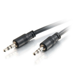 C2G 15ft CMG-Rated 3.5mm Stereo With Low Profile Connectors audio cable 4.57 m Black